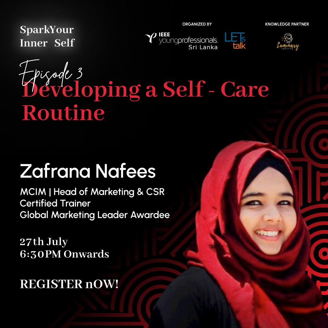 Developing a Self - care routine Flyer - LETs talk 2022