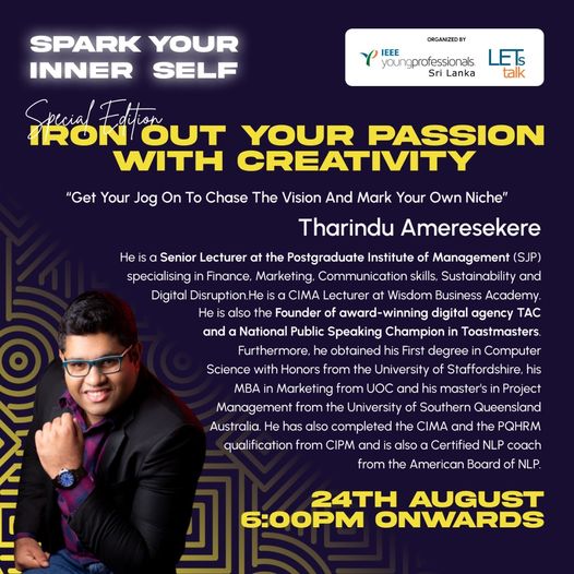 Iron out your passion with creativity | Spark Your Inner Self